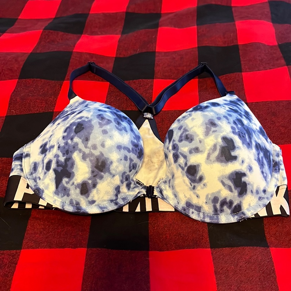 Victoria’s Secret bra.  Tie dye. In great condition. Clasps in front